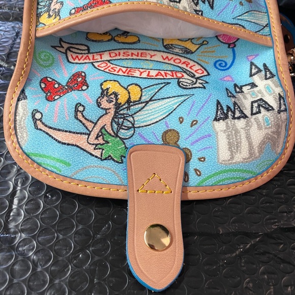 Dooney & Bourke Wristlet New Blue and Tan Canvas Bag - Picture 16 of 16